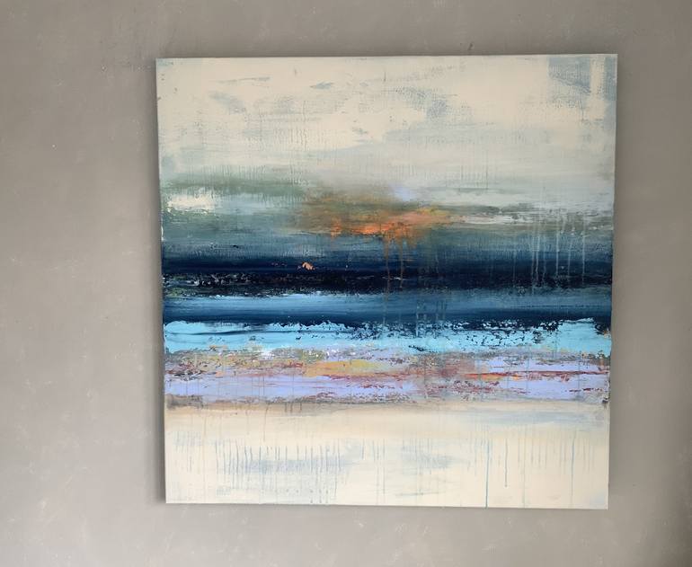 Original Abstract Seascape Painting by Hennie van de Lande