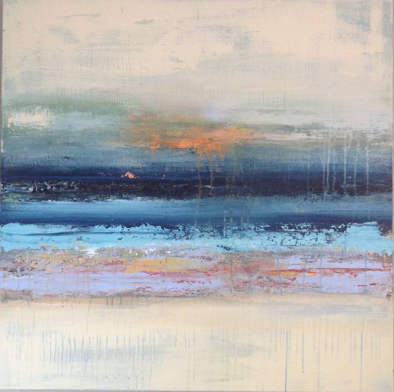 Original Abstract Seascape Painting by Hennie van de Lande