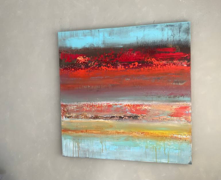 Original Abstract Expressionism Abstract Painting by Hennie Van De Lande