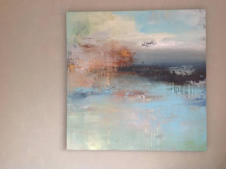 Original Abstract Landscape Painting by Hennie van de Lande