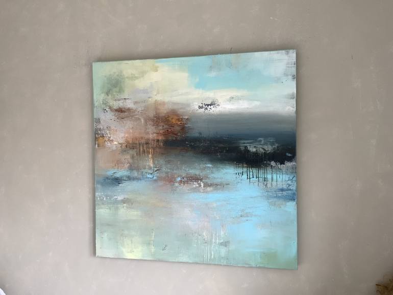 Original Abstract Landscape Painting by Hennie van de Lande