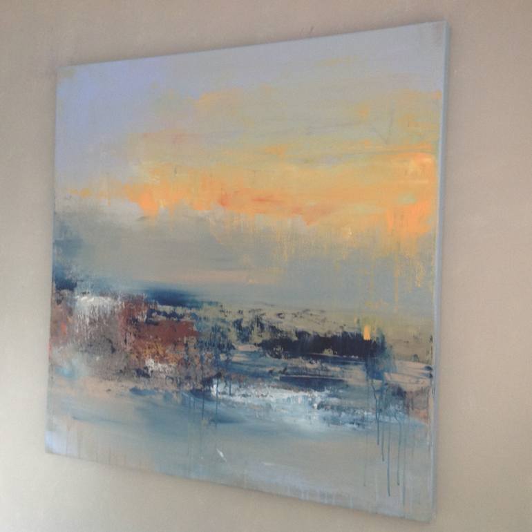 Original Abstract Landscape Painting by Hennie van de Lande