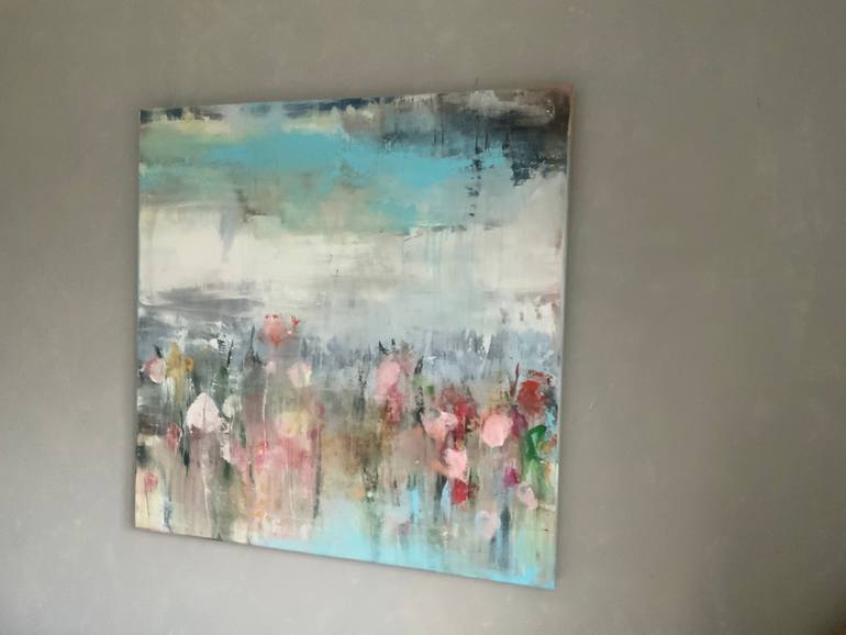 Original Abstract Landscape Painting by Hennie Van De Lande