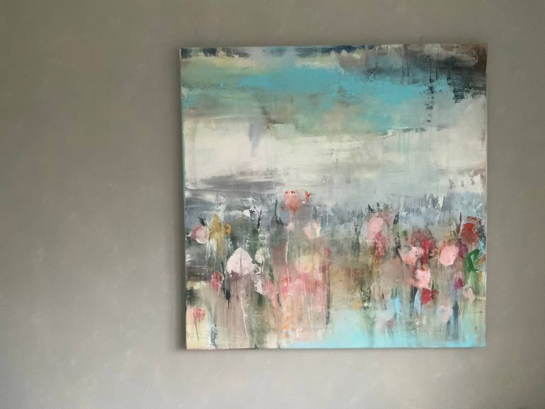 Original Abstract Landscape Painting by Hennie Van De Lande