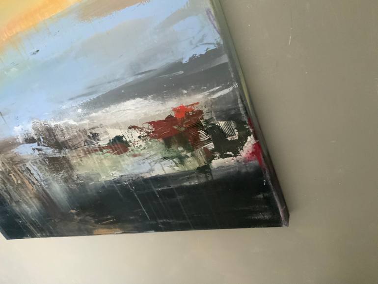 Original Abstract Landscape Painting by Hennie Van De Lande