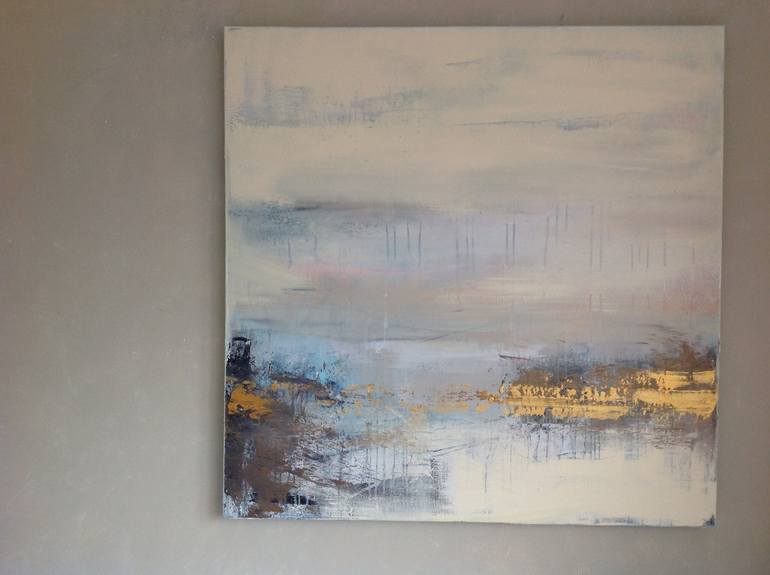 Original Abstract Landscape Painting by Hennie van de Lande