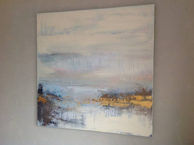 Original Abstract Landscape Painting by Hennie van de Lande