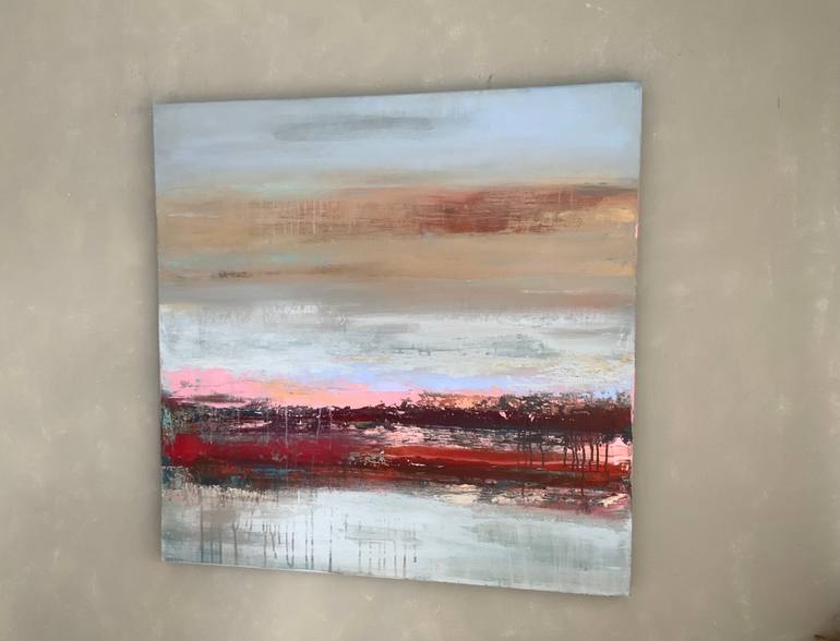 Original Abstract Expressionism Abstract Painting by Hennie Van De Lande