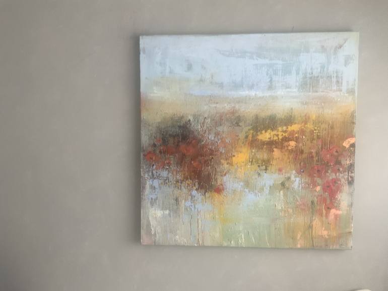 Original Abstract Landscape Painting by Hennie van de Lande