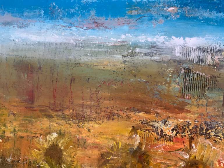 Original Abstract Landscape Painting by Hennie Van De Lande