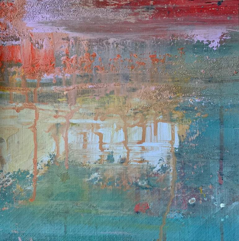 Original Abstract Expressionism Abstract Painting by Hennie Van De Lande