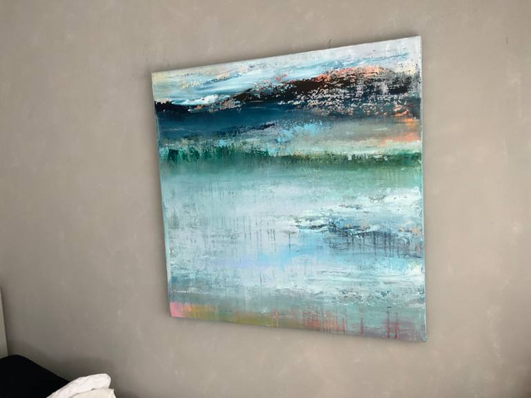 Original Abstract Landscape Painting by Hennie Van De Lande