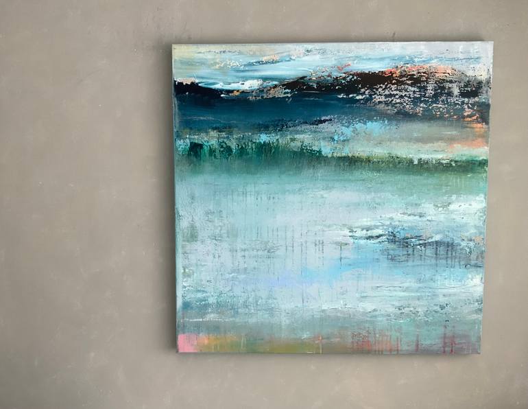 Original Abstract Landscape Painting by Hennie Van De Lande