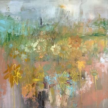 Original Abstract Expressionism Floral Paintings by Hennie van de Lande