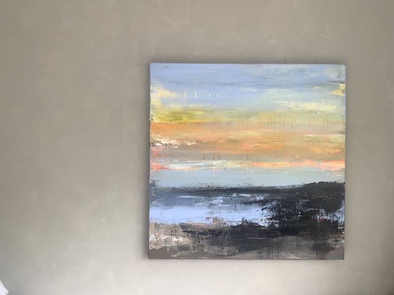 Original Abstract Seascape Painting by Hennie van de Lande