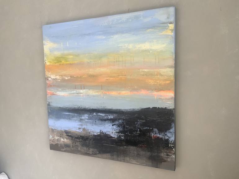 Original Abstract Seascape Painting by Hennie van de Lande