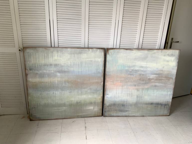 Original Minimalism Abstract Painting by Hennie Van De Lande