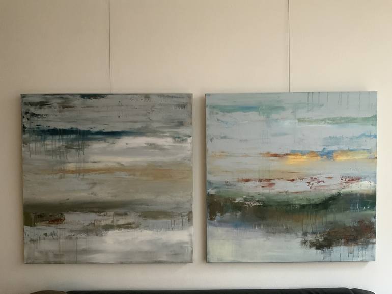 Original Abstract Expressionism Abstract Painting by Hennie van de Lande