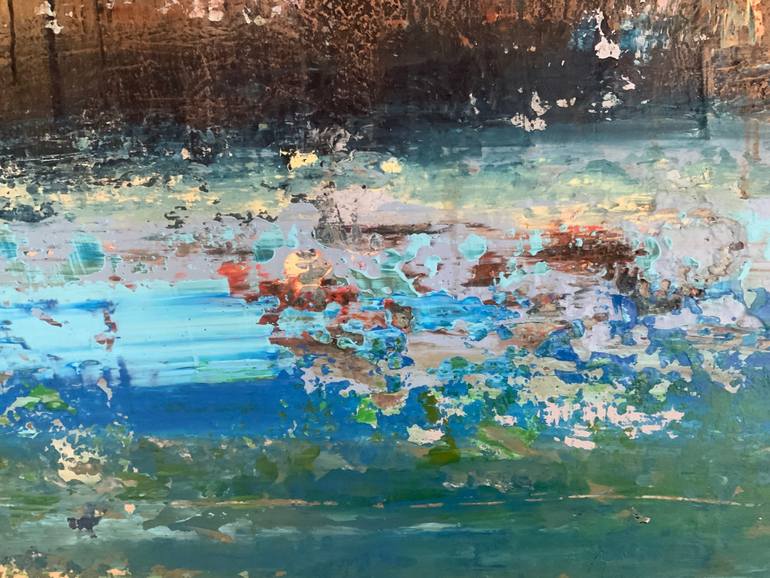 Original Abstract Expressionism Abstract Painting by Hennie Van De Lande