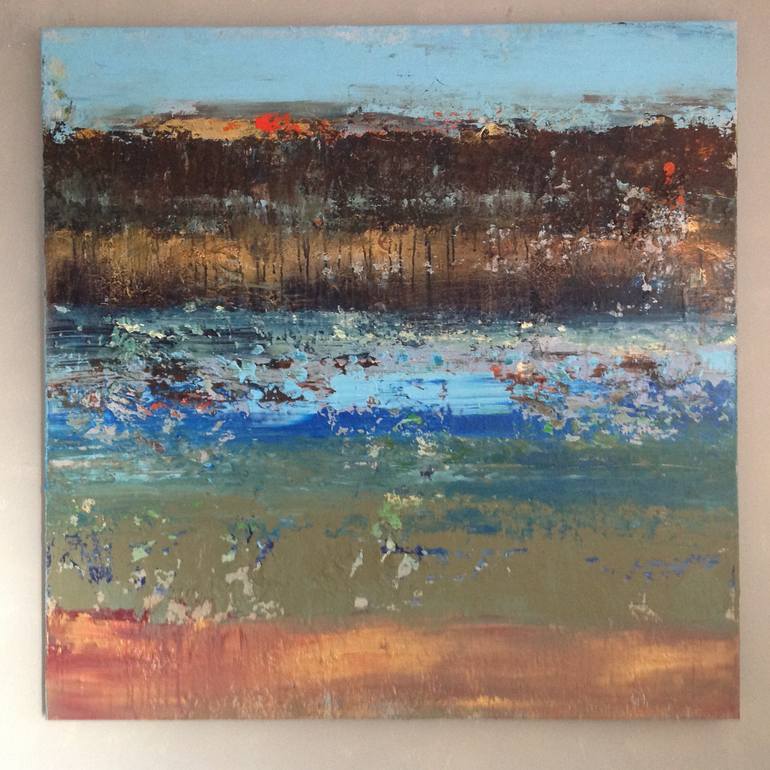 Original Abstract Expressionism Abstract Painting by Hennie Van De Lande