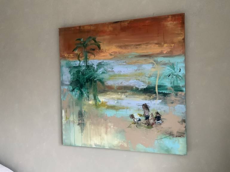 Original Abstract Expressionism Abstract Painting by Hennie Van De Lande