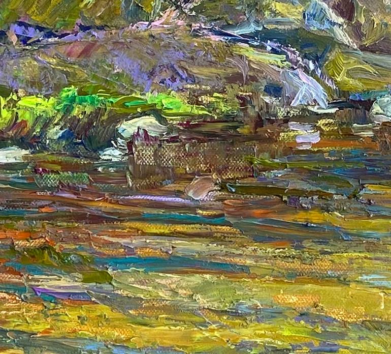 Original Art Deco Floral Painting by Aleksandr Dubrovskyy