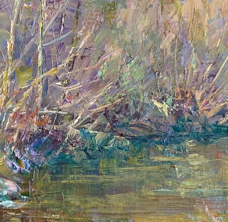 Original Art Deco Floral Painting by Aleksandr Dubrovskyy