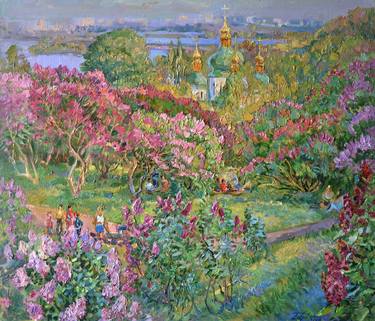 Original Impressionism Garden Paintings by Aleksandr Dubrovskyy