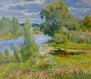 River Bank - Original Oil Painting on Canvas thumb