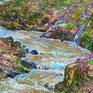 The springs of a mountain stream Painting  by Aleksandr Dubrovskyy /Oleksandr Dubrovskyy/