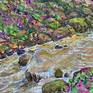 The springs of a mountain stream Painting  by Aleksandr Dubrovskyy /Oleksandr Dubrovskyy/