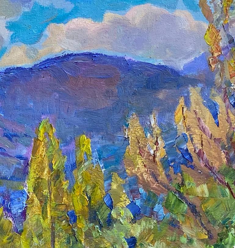 Original Expressionism Garden Painting by Aleksandr Dubrovskyy