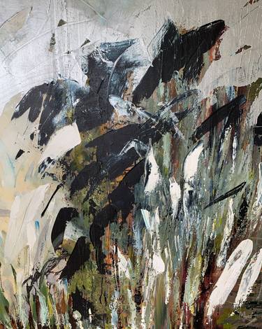 Saatchi Art Artist Liz Muir; Paintings, “Blackbirds in Grass” #art