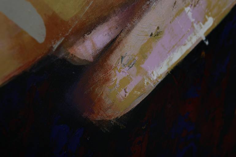Original Abstract Expressionism Nude Painting by Amirou Diallo