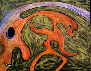 Original Expressionism Science/Technology Paintings by Mica Hubertus Mick