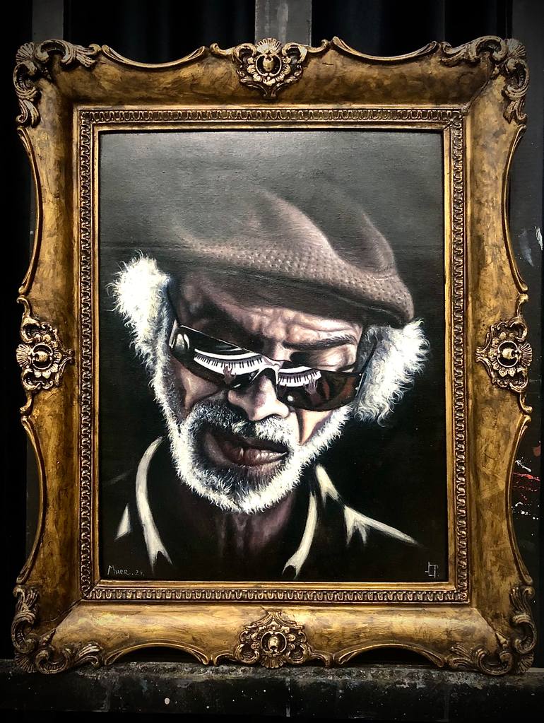 Original Black & White Music Painting by Mher Evoyan