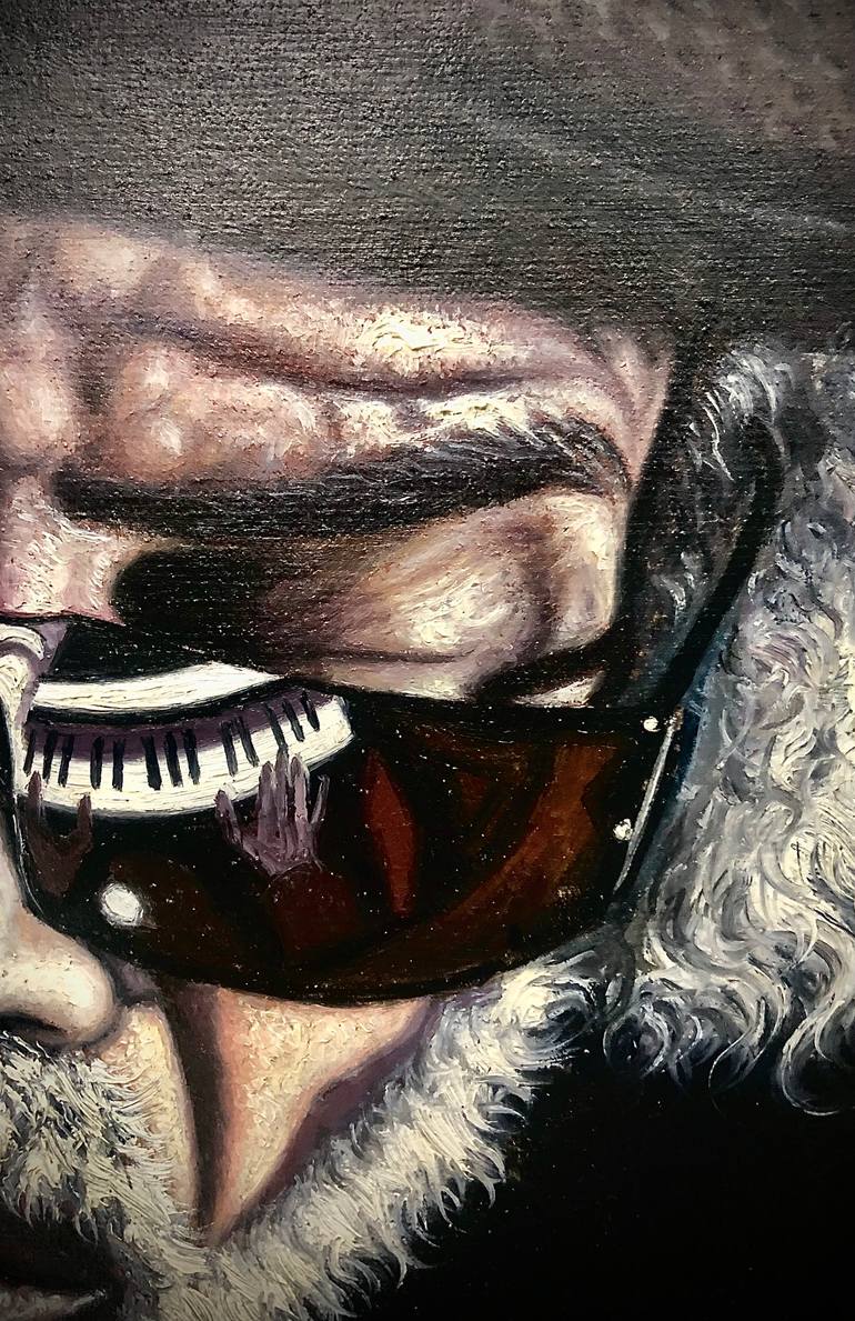 Original Black & White Music Painting by Mher Evoyan