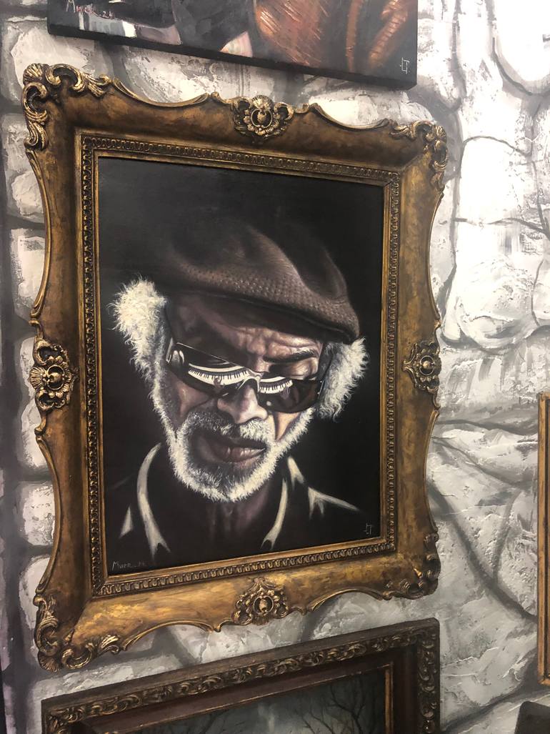 Original Black & White Music Painting by Mher Evoyan