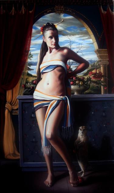 Original Classicism Nude Painting by Mher Evoyan