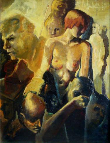 Print of Figurative Nude Paintings by Mher Evoyan