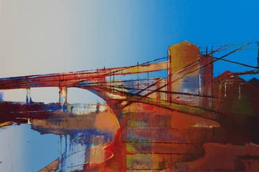 Original Abstract Architecture Printmaking by steven heffer