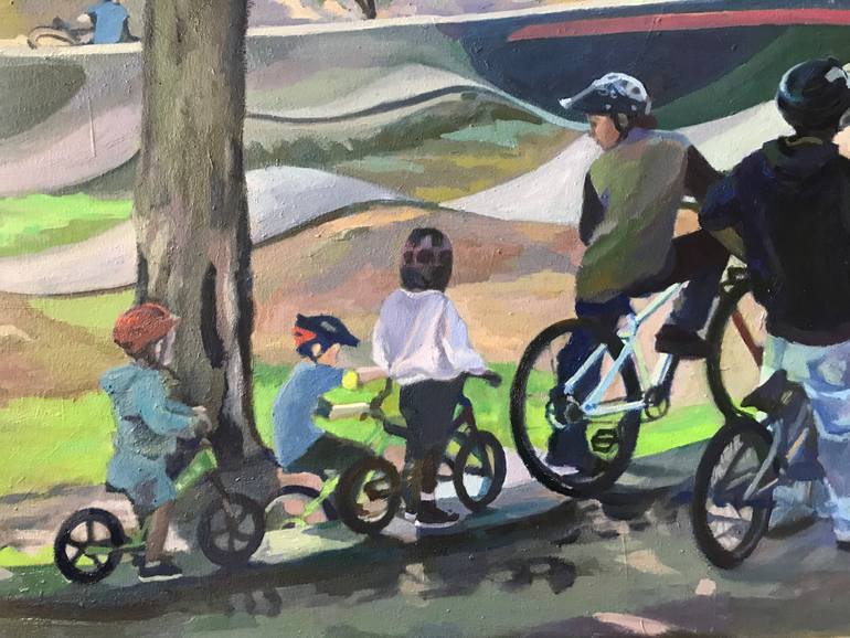 Original Expressionism Children Painting by Motoko Kamada