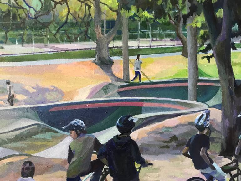 Original Expressionism Children Painting by Motoko Kamada