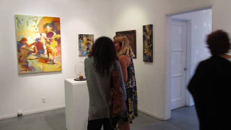Original Expressionism People Painting by Motoko Kamada