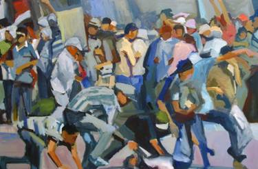 Original Expressionism People Paintings by Motoko Kamada