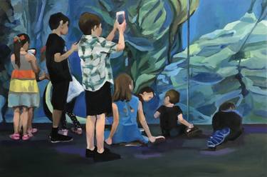 Original Figurative Children Paintings by motoko kamada