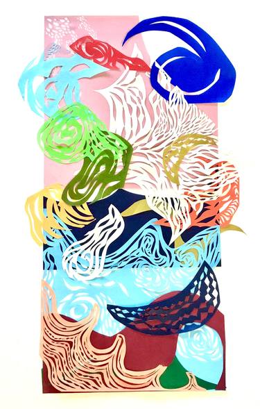 Original Abstract Collage by motoko kamada