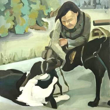 Original Dogs Paintings by motoko kamada