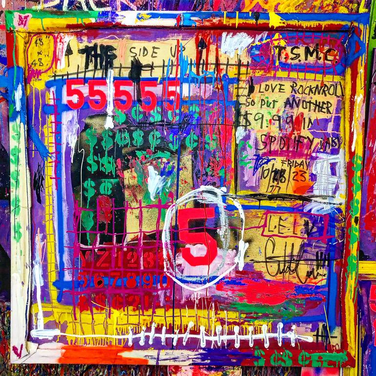 Original Abstract Expressionism Abstract Painting by Eddie Love