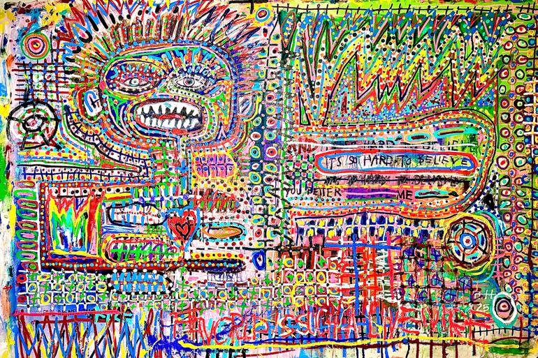 Original Abstract Expressionism Music Painting by Louis Edward Love V
